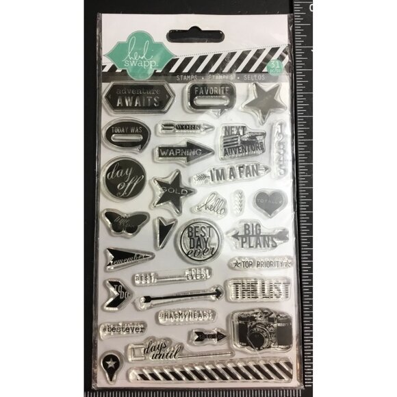 Heidi Swapp Adventure Awaits Planner Stamps Travel Memories Journaling Cling - Picture 1 of 2